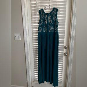 Green Floor Length Dress
